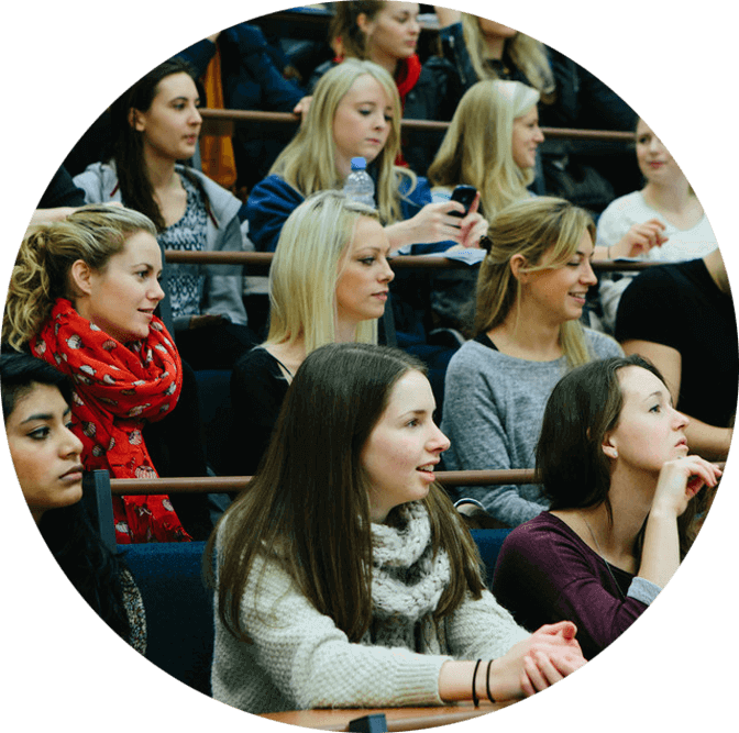 Image of students in a lecture theatre